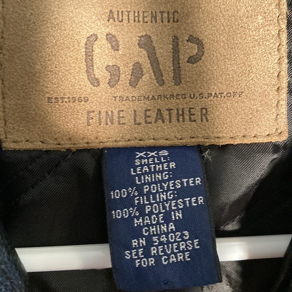 Authentic Gap Fine Leather XXS Kids Jacket - Picture 2 of 12
